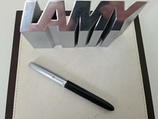 Lamy Ratio 49Cf "FK" Kolbenfüller Füllhalter schwarz - silber Vintage