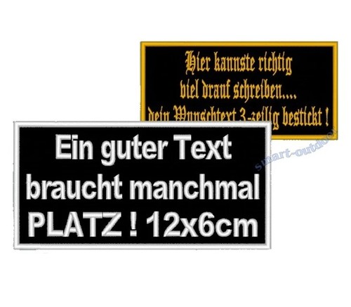 Aufnäher patch wunschtext - aufnäher,