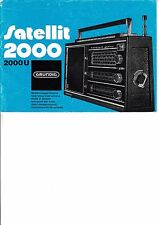 Operation Instructions-Bedienungsanleitung für Grundig Satellit  2000