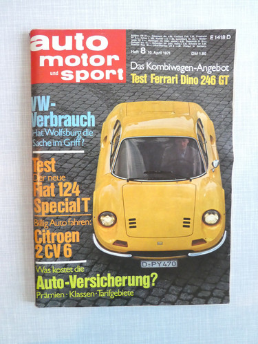 Ams apr 1971 - 8, ferrari