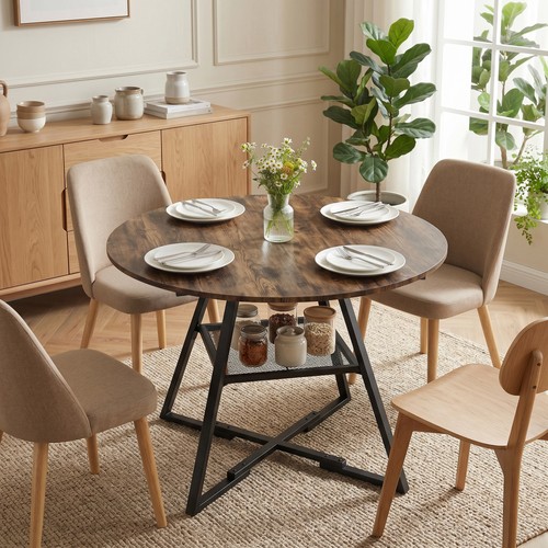 Homcom esstisch ø100 cm - esstisch,,