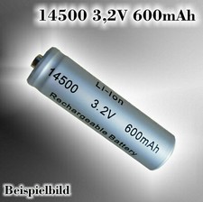 IFR 14500 600mAh 3,2V Li-Ion/LiFePO4 Wiederaufladbar Ersatzakku Button Top