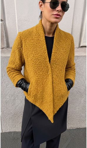 Kurze jacke senfgelb mesh - jacke,