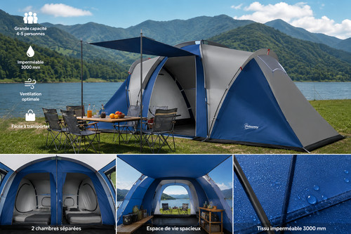 Campingzelt personen 2 - 4-5,