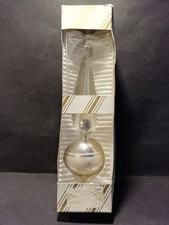 Alte Christbaumspitze Glas silber weiß beschneit Weihnachten Tannenbaum OVP