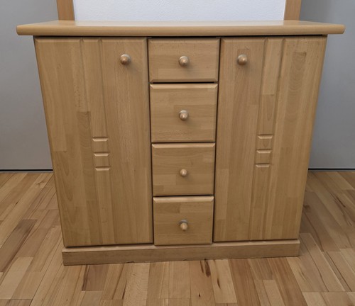 Holz kommode mit schubladen - holz,