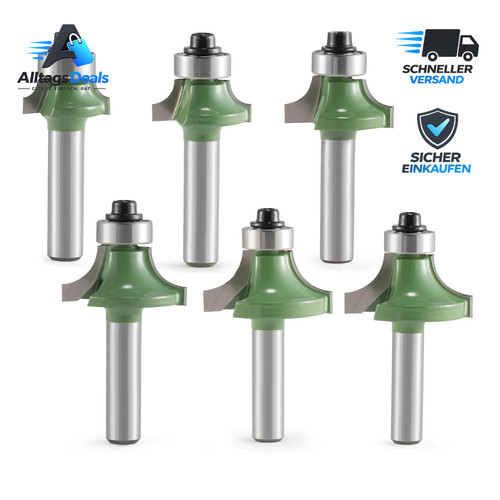 Abrundfräser set 8mm schaft - 8mm,