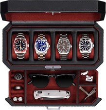 Luxury 4 Slot Leather Watch