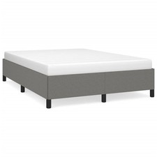 Bett 140x200 grau gepolstert