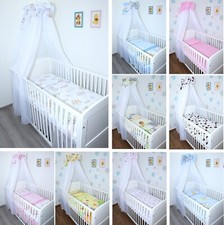 Baby Bettset 4-8 teiliges  mit Bettwäsche Chiffon Himmel - ON