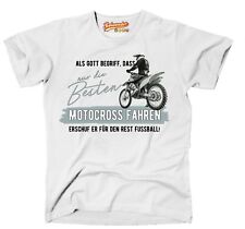 Unisex GOTT besten MOTOCROSS fahren Bike NO Fußball Shirt Motorrad T-Shirt 