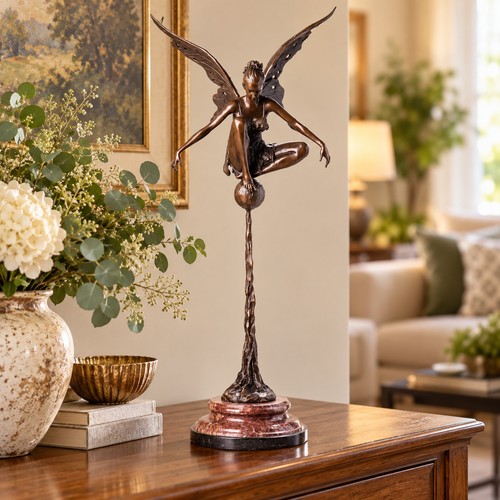 Bronze skulptur elfe fee - skulptur,