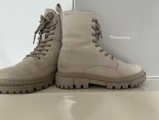 Tamaris Boots Stiefel Gr.41 Beige Velourleder