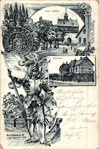 Litho gruß aus königstein - litho,