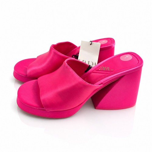 Zara rosa pantoletten heels - zara,