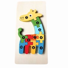 Holzpuzzle Giraffe mit Zahlen