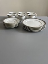 KAISER PALMA FINE BONE CHINA KAFEEGEDECK 6 TEILIG TELLER TASSEN UND UNTERTASSEN