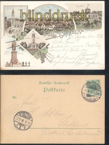 Grünberg schles farb ak - grünberg, schles.