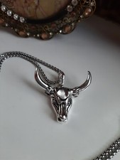 Halskette aus Edelstahl  - Stierkopf°.