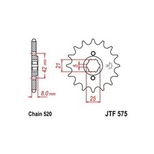 Pignon P 520 Z 14 YAMAHA TT S