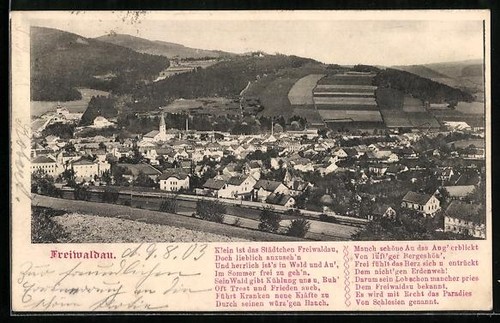 Ansichtskarte freiwaldau - ansichtskarte,