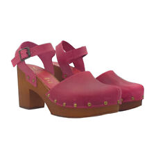 Schwedische Clogs Für Damen Aus Amaranthleder Made In Italy - MY127 AMARANTH