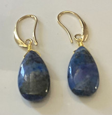 Edelstein-Ohrhänger-Paar  " LAPISLAZULI " Tränen