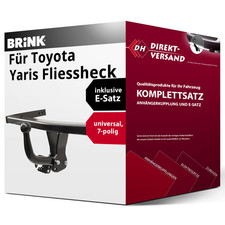 Anhängerkupplung starr + E-Satz 7pol universell für Toyota Yaris 08.2014-06.2020