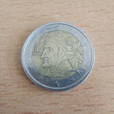 2 EURO Münze Dante Alighieri 2002 Italien