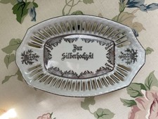 Porzellan Schale ❤️ Zur Silberhochzeit 20er 18,5x11,8 Brautpaar Hochzeit Sammler