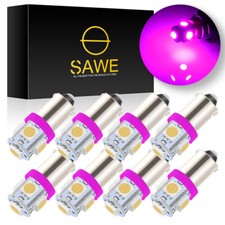8 x SAWE Pink T11 BA9S T4W H6W