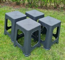 4x Hocker Tabure Stapelhocker