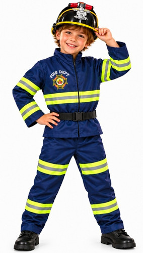 Feuerwehr komplett kostüm - feuerwehr, komplett-kostüm
