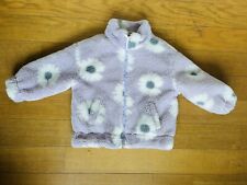 Übergangsjacke Gr. 110 Zara Mädchen Teddyjacke Kuscheljacke Blumen Lila