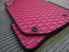 $$$ Lengenfelder Gummimatten passend für VW Golf 6 VI  + PINK + Halter + NEU $$$