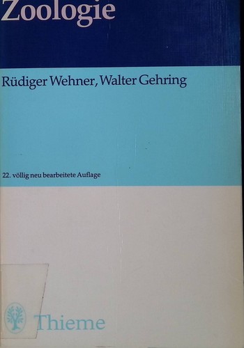 Zoologie wehner rüdiger - zoologie.,