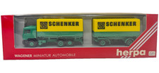 herpa 859002 MAN F90 Wechselpritschen-Hängerzug Spedition Schenker - HO H0 1:87