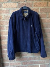 Ralph Lauren Polo Golf Vintage Cord Cord Jacke dunkelblau gefüttert XL