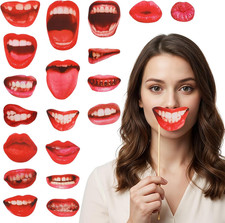 20 Stück Foto Requisiten Lippen Hochzeit Accessoires