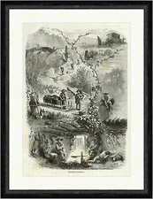 Schwarzwälder Kohlebrenner Kreuz Feuer Berufe Gebirge Arbeiter  Faksimile_E 6273