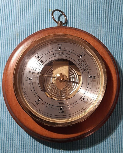 Barometer echtholz messing - echtholz,,