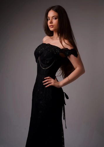 Abendkleid schwarz neu korsett - schwarz,
