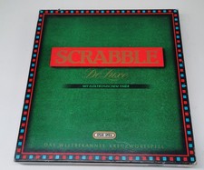 Spear Spiele Scrabble Deluxe Holzplättchen drehbarem Spielbrett Timer