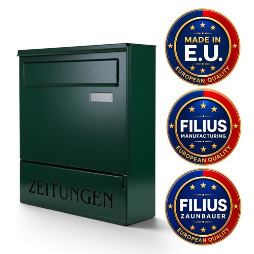 Zaunbriefkasten fdk1z ral 6005 - zaunbriefkasten,