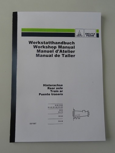Deutz werkstatthandbuch - deutz, dx
