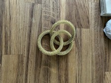 Art Deco, Gold Metall, Serviettenringe, Schalring, Anhänger 