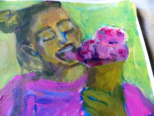 Malerei auf papier - malerei, papier,