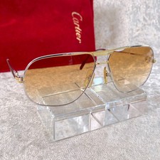 Vintage Cartier Brille Tank Silber Gestell 59-12-135 mit Velour Etui