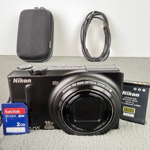 Nikon coolpix s9100 black - nikon,