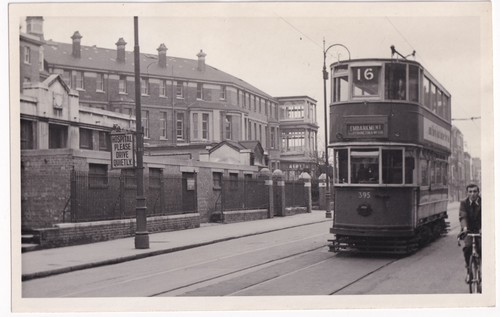 Vintage london straßenbahn - london,